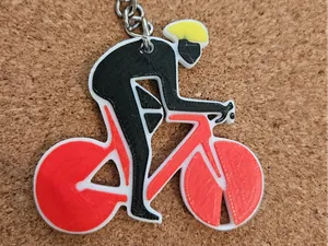 Cyclist Keychain