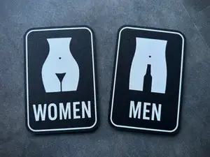 Bathroom Signs for Bar or Pub -Men and Women icons