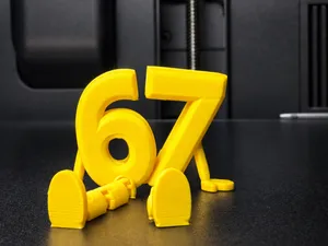 67 Buddy – 3D Print Articulated Number Character