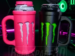 Monster Can Holder with Lid (No Supports)