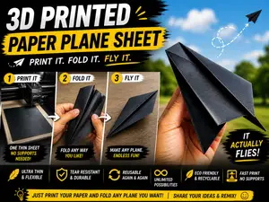 3DPrinted Paper Plane Sheet–Print & Fold Any Plane
