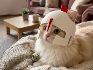 Cute Knight Helmet For Cats