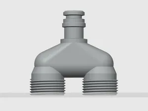 Water connection 2-way water distributor 3/4 inch