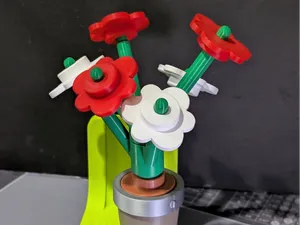 Large Brick style narrow stem, flower and pot