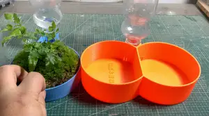 双头自动浇水懒人花盆 Self-watering lazy flowerpot