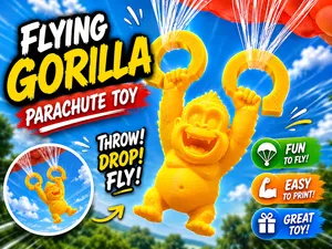 Flying Gorilla Parachute Toy