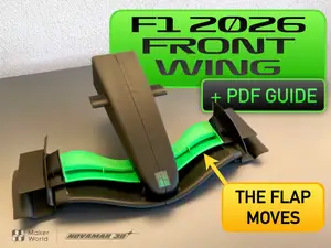 New 2026 F1 Front Wing with moving flaps-Scale 1/5