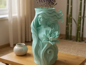 LotusMuse vase with serene feminine grace