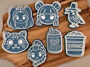 Cute Kpop Demon Hunters Huntrix Cutter Cookie Set