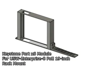 19-inch keystone x6 patchpanel for Enterprise-8