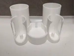 Oral-b holder for two toothbrushes and tootpaste
