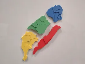 台灣行政拼圖 4片(磁鐵)