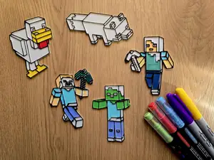 Minecraft DIY Coloring Pack Creative Activity Fun