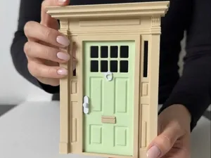 Miniature Front Door with Frame