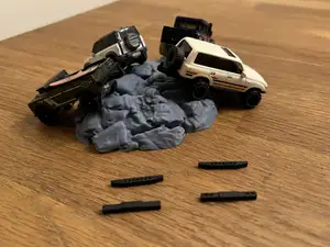 offroad trailer coupling/rear bumper 1/64 diorama