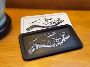 Hand Etched Catch All Tray