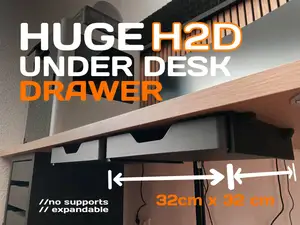 H2D Under Desk Drawer  - HUGE SIZE -