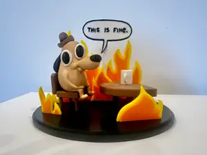 This Is Fine Dog - remix for better prints