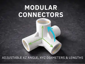 Customizable 3&4-Way Connector – Adjustable Tilt