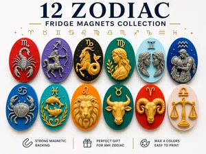 Zodiac Fridge Magnets Collection | 12 Zodiac Signs