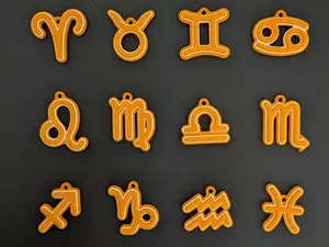 Complete Zodiac Keychain Set - Easy Print