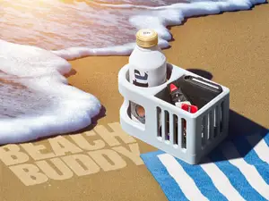Beach Buddy – Sand-Screw Drink + Essentials Holder