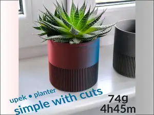 Simple Planter with cuts 10cm 74g, 4h45m