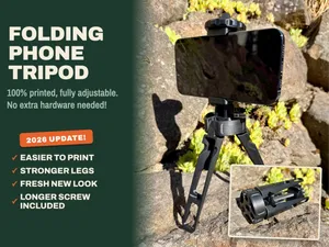 Folding Phone Tripod | 100% Printed (2026 Update!)