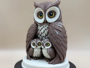 Mother of the Hollow - Momma Owl and Two Owlets