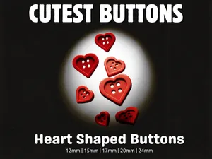 Heart shaped button