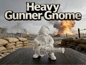 Heavy Gunner Garden Gnome