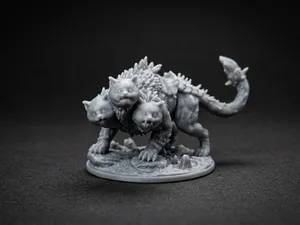 Three-Headed Cat Miniature