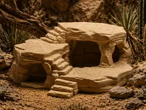 Desert Stone Hideout - Terrarium & Aquarium Decor
