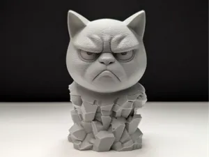 Grumpy Cat - Stone Bust
