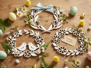 Spring Floral Wreath Bundle - 3 Easter Designs