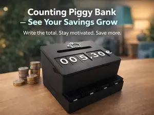 Counting Piggy Bank — with and without Gridfinity
