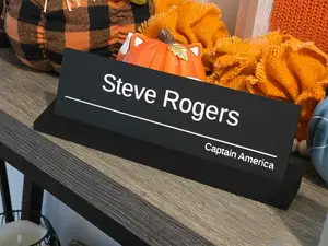Customizable Desk Nameplate + Stand