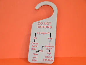 Do Not Disturb Flowchart Door Hanger