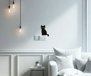 Cat Wall Lightswitch Decoration