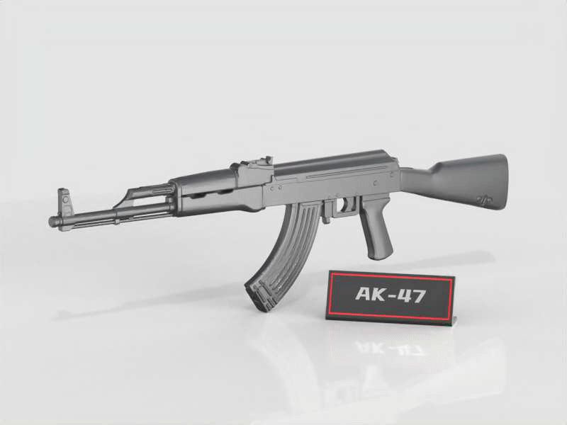 【微缩静态武器道具】AK-47 玩具枪 小比例 摆件