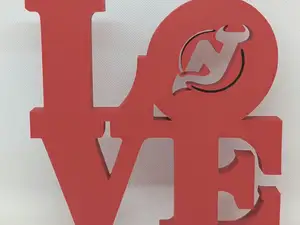 New Jersey Devils Love Park Sign LOVE sign