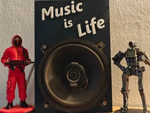 "Music is Life" – Box verticale 3D per cassa auto