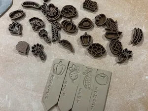 Veggie stamps for Garden Plant Markers