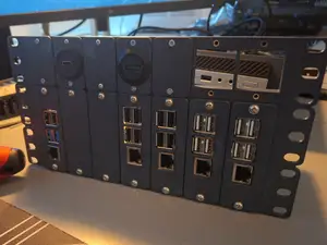 1U modular panel half rack 7 slots 10" rack