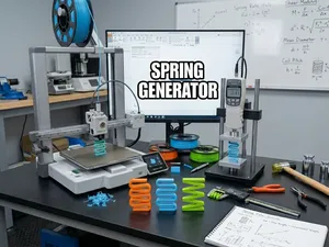 Parametric 3D Printable Spring Generator 