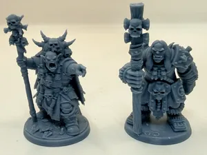 Orc Shaman Duo - 32mm Fantasy Magic Casters