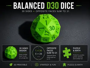 Balanced D30 Dice
