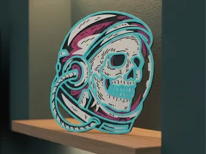 Customizable Astronaut Skull