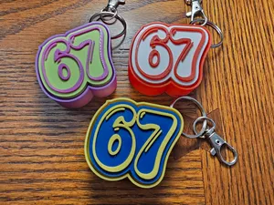 67 Groovy fidget clicker and keychain