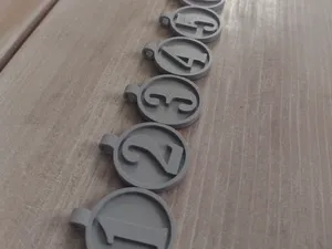 Numerology (1-9 and 11,22 and 33) Keychains